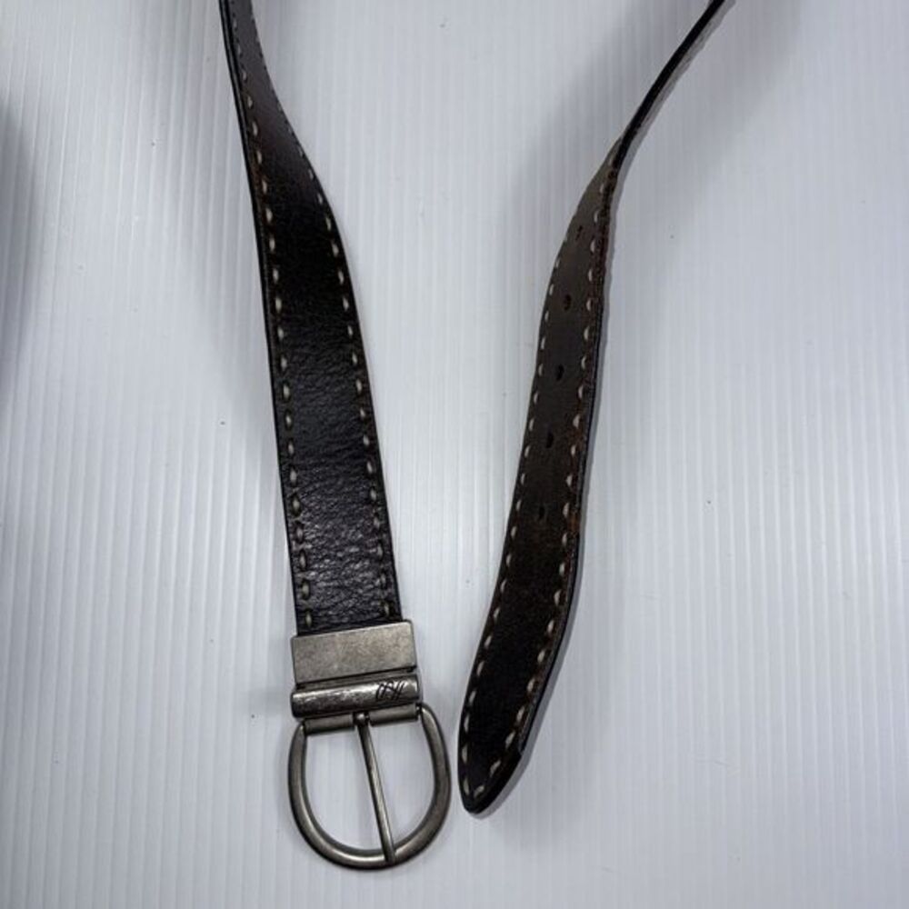 Harley Davidson Men Belt Leather 2 Sides Brown Interchangeable Buckle 28-33"